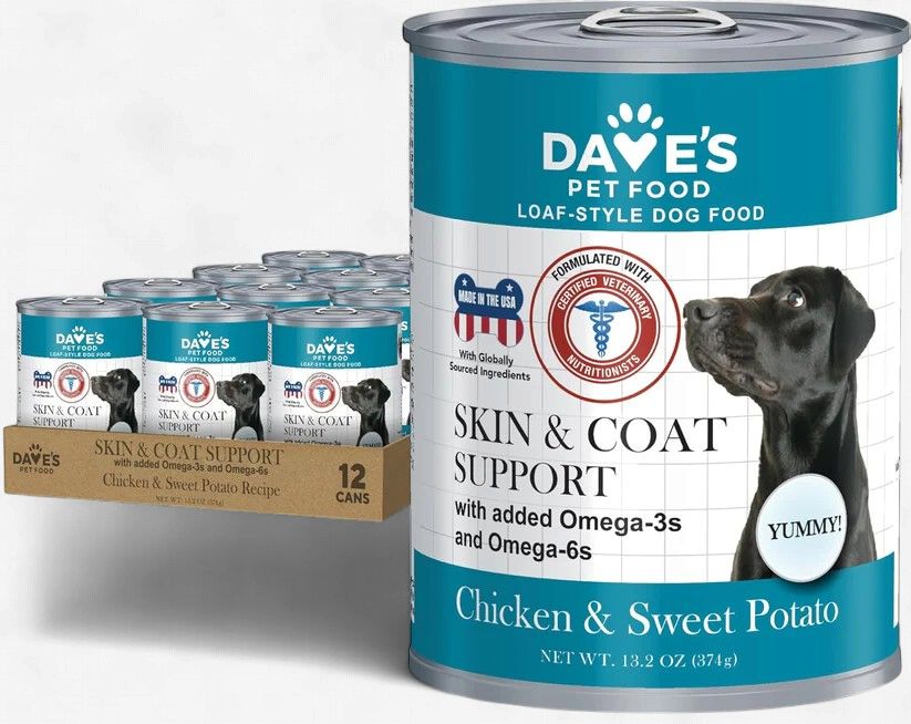 Dave's Restricted Diet Skin &amp; Coat Support Chicken &amp; Sweet Potato Wet Dog Food 13.2 Oz