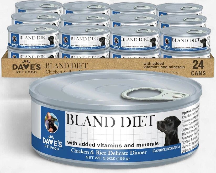 Dave’s Restricted Diet Bland Chicken &amp; Rice Wet Dog Food 5.5 Oz