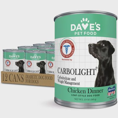 Dave’s Carbolight Chicken Dinner Weight Management Wet Dog Food 13 Oz