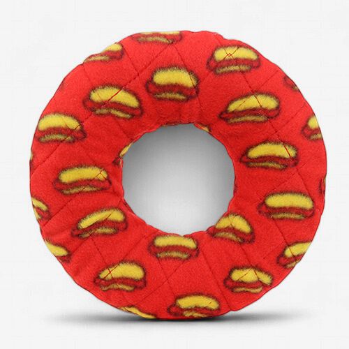 Mighty Ultimate Ring Red Hot Dog Dog Toy Medium