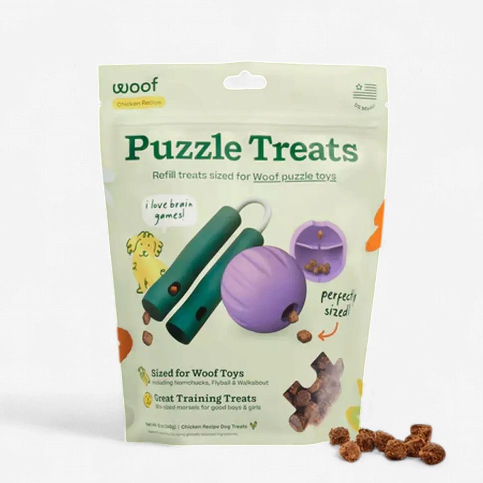 Woof Air-Dried Chicken Dog Puzzle Treats 12 oz