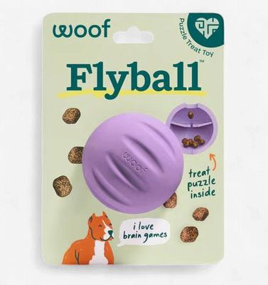 Woof Flyball Lavender Dog Fetch Puzzle Ball