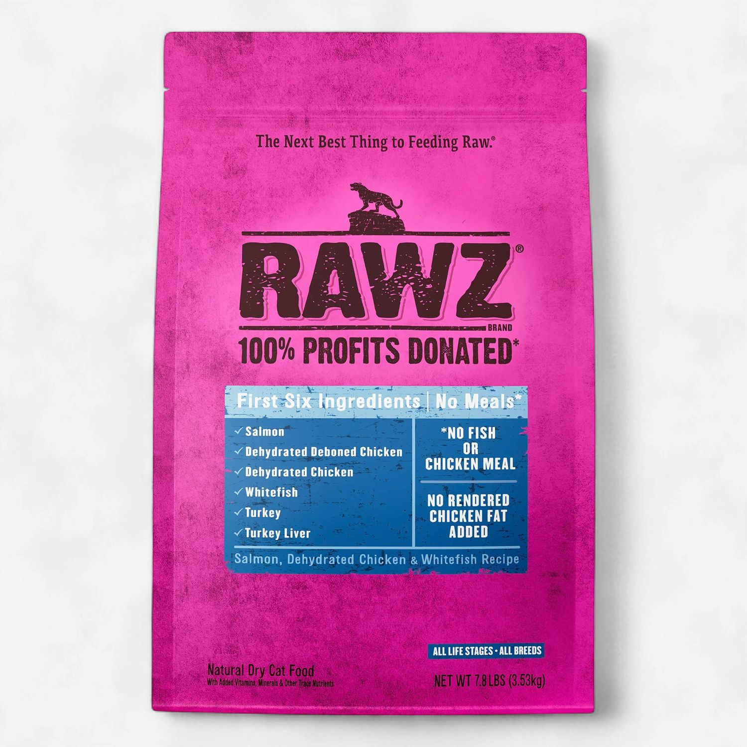 RAWZ Meal-Free Salmon, Chicken &amp; Whitefish Dry Cat Food 7.8 Lb