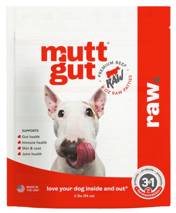 MuttGut Frozen Raw Beef Dog Food Bulk 18 lb