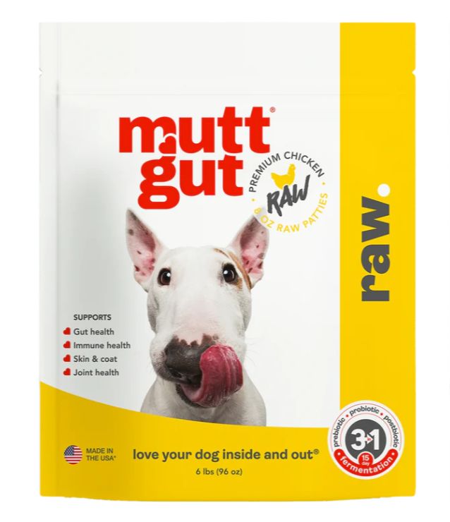 MuttGut Frozen Raw Chicken Dog Food Bulk 18 lb