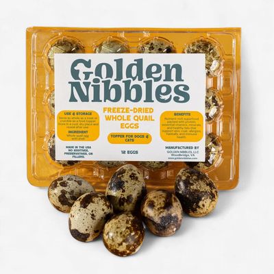 Golden Nibbles Freeze-Dried Whole Quail Eggs Dog &amp; Cat Treats