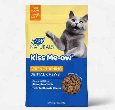 Ark Naturals Kiss Me-Ow Strengthening Tuna Dental Crunchy Cat Treats 3 oz