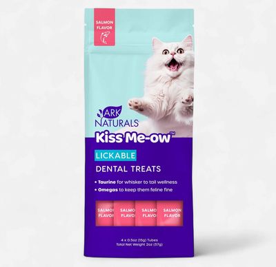 Ark Naturals Kiss Me-Ow Lickable Salmon Dental Cat Treats 4 ct