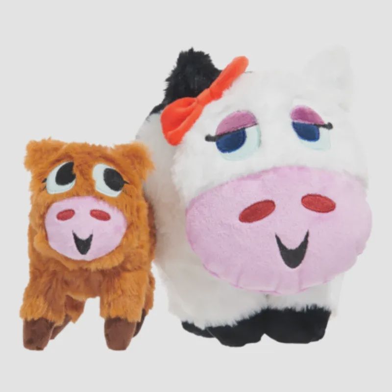 BARK Bertha the Cow Extra-Large Plush Tug Dog Toy