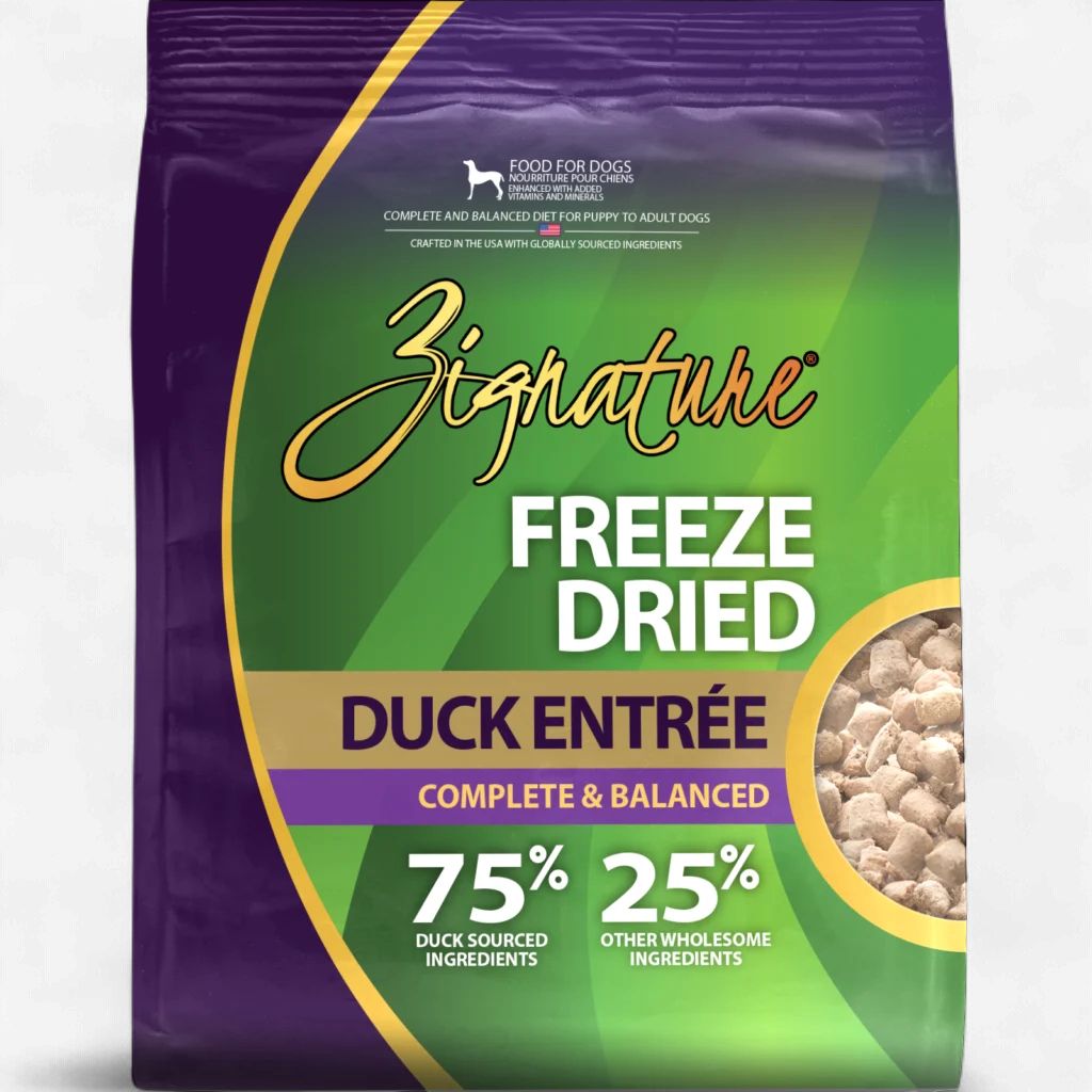 Zignature Freeze-Dried Duck Entrée Dog Food 25 oz