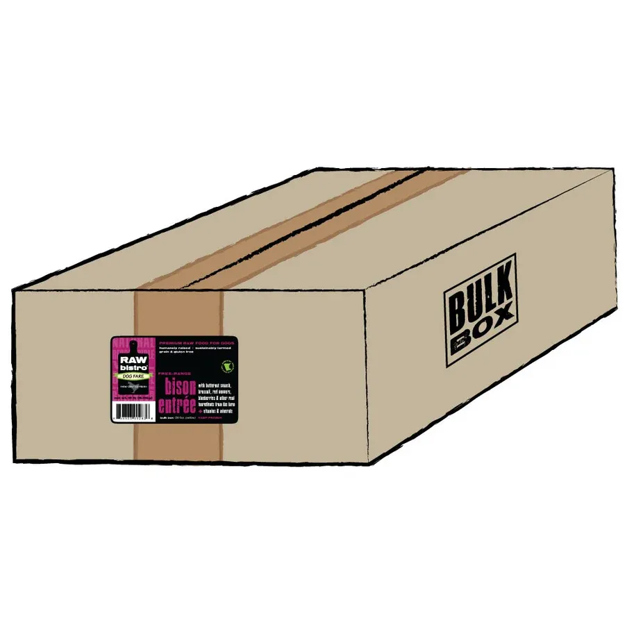 Raw Bistro Bison Entrée Frozen Raw Dog Food 18 lb