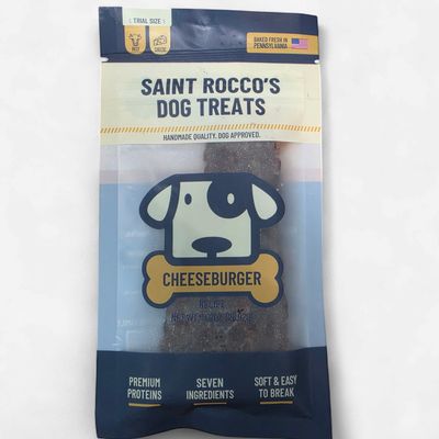 Saint Rocco's Slow-Baked Jerky Dog Treats Cheeseburger 1 oz
