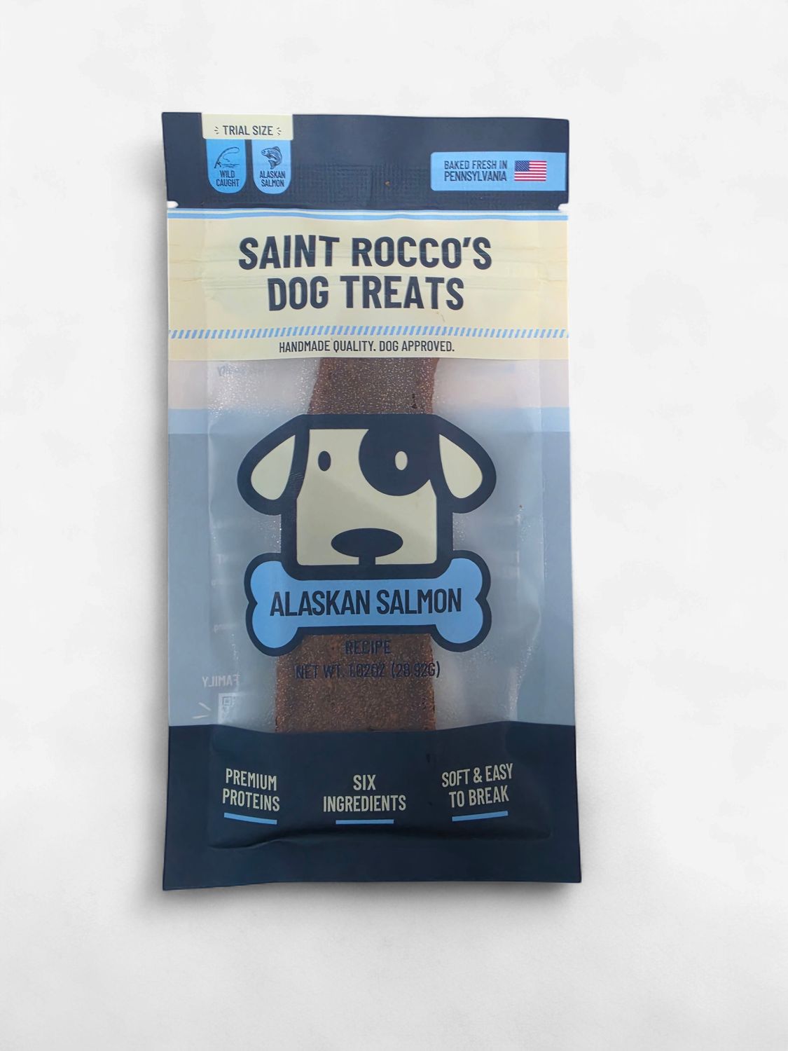 Saint Rocco's Slow-Baked Jerky Dog Treats Alaskan Salmon 1 oz