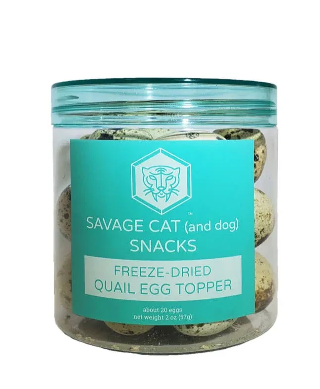 Savage Cat Freeze-Dried Quail Egg Dog &amp; Cat Treats 2 oz