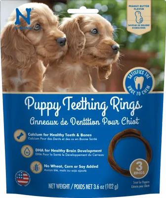 N-Bone Puppy Teething Rings Peanut Butter Dog Chews 3 ct 3.6 oz