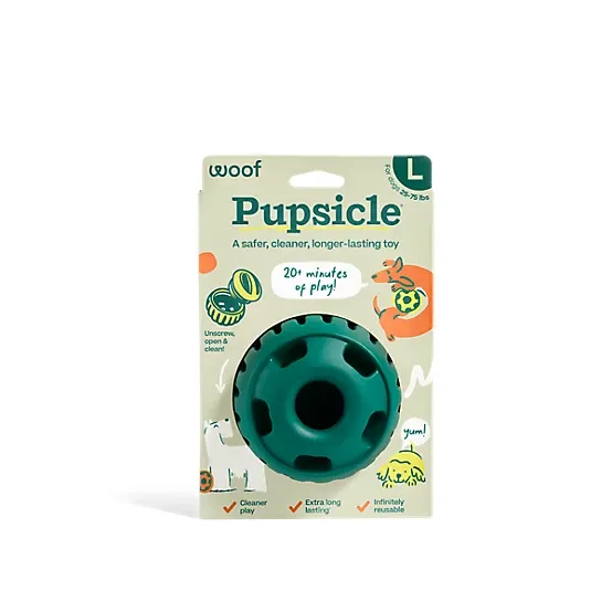 Woof Pupsicle Enrichment Dog Toy Green Large