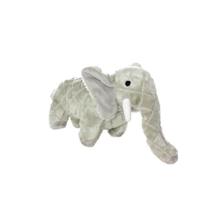 Mighty Safari Elephant Gray Durable Plush Dog Toy Medium-Large