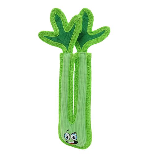 Tuffy Funny Food Celery Durable Plush Dog Toy Small-Medium