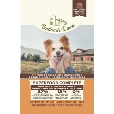 Badlands Ranch Superfood Complete Wild Fish &amp; Turkey Air-Dried Dog Food 24 oz