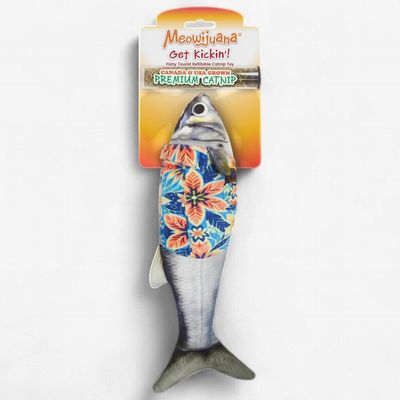 Meowijuana Get Kickin' Big Fishy Tourist Refillable Catnip Kicker Cat Toy