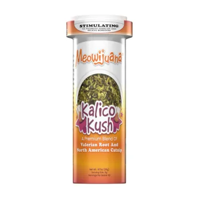 Meowijuana Kalico Kush Catnip &amp; Valerian Root Blend for Cats 26 g