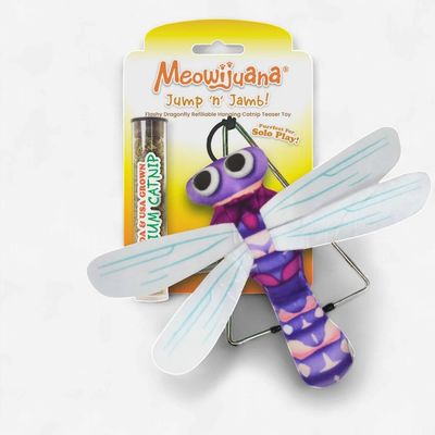 Meowijuana Jump 'n' Jamb Dragonfly Catnip Teaser Cat Toy
