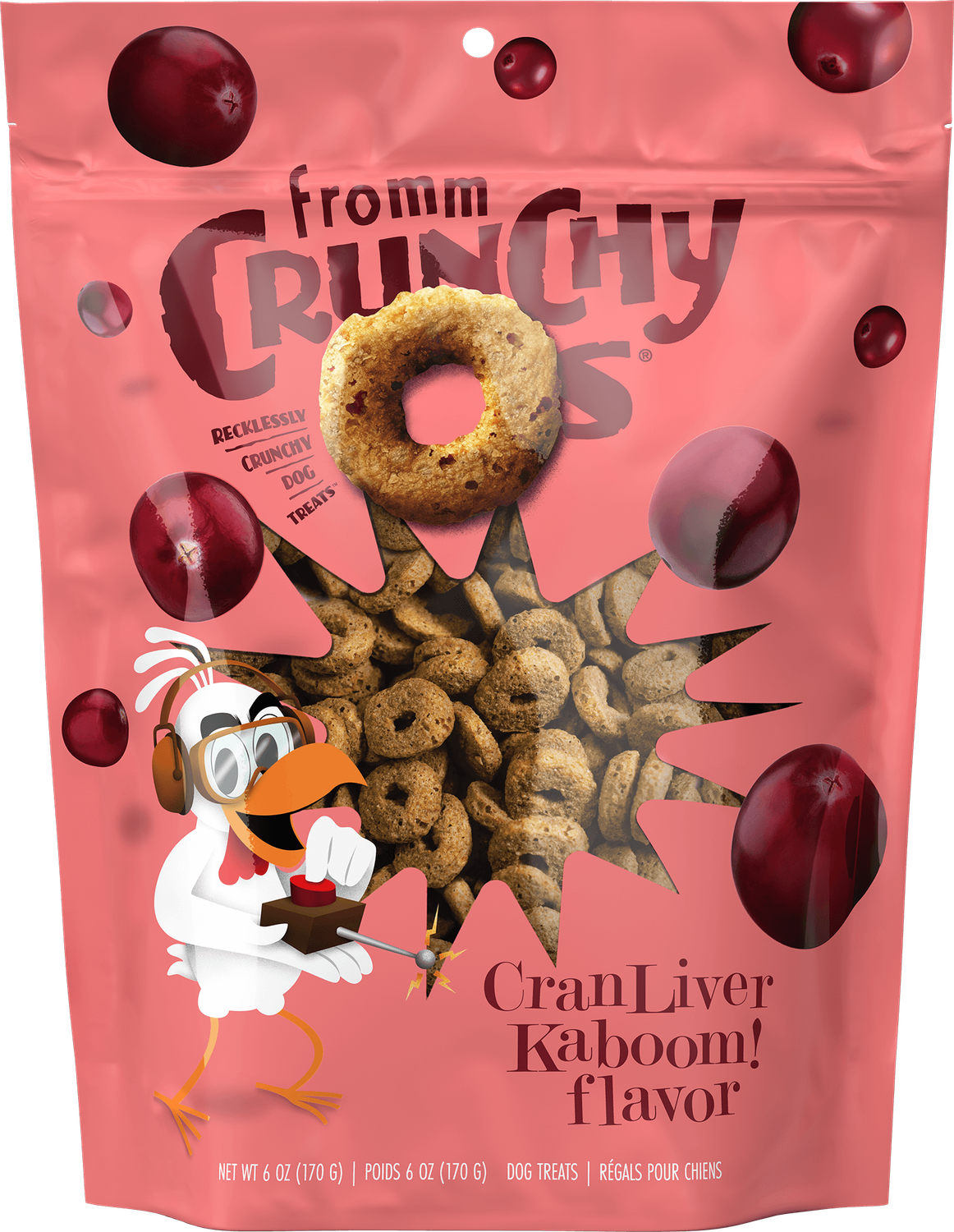 Fromm Crunchy O's CranLiver Kaboom! Dog Treats 26 oz