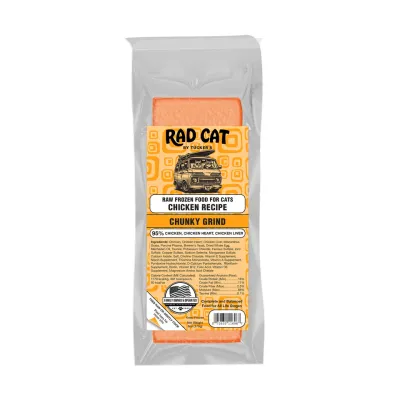 Rad Cat by Tucker's Chicken Chunky Frozen Raw Cat Food 6 oz