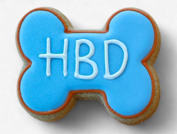 Pawstock HBD Birthday Bone Cookie Dog Treat