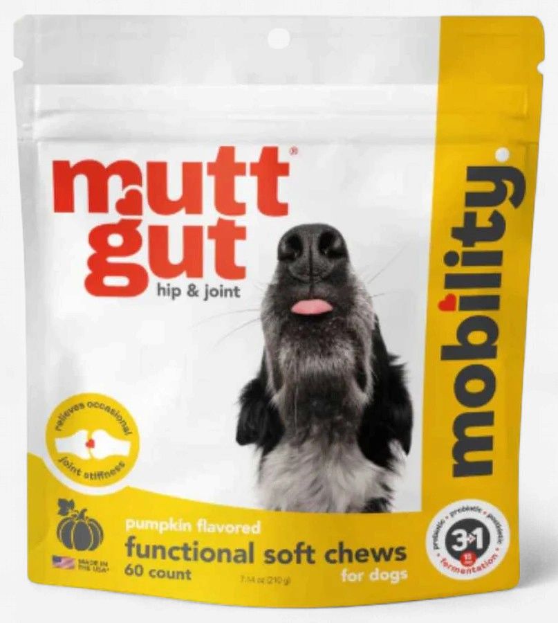 MuttGut Mobility Pumpkin Flavored Soft Chews for Dogs 60 Count
