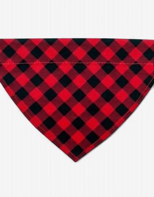 Tall Tails Winter Red Plaid Dog Bandana