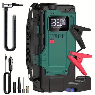 Portable Car Jump Starter With Air Compressor