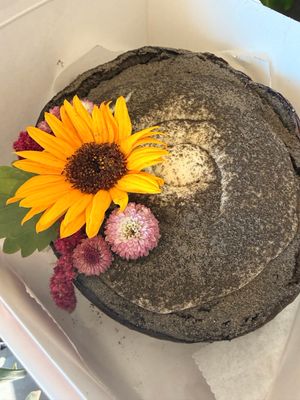 Black Sesame Mochi Cheesecake