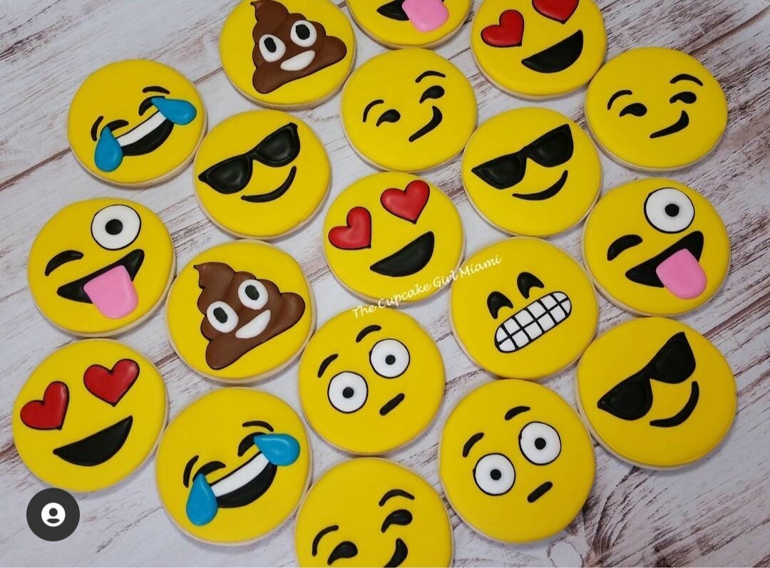 Emoji Decorated Sugar Cookie 1 Dozen Emoji Decorated Sugar Cookie 1 Dozen