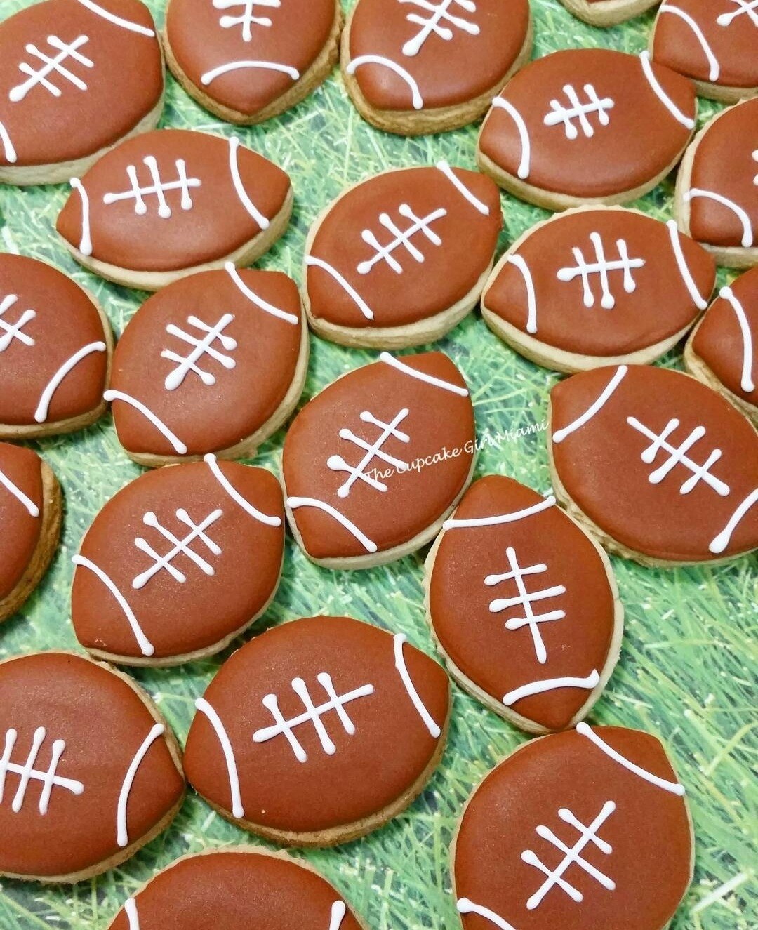 Mini Football Decorated Sugar Cookie 2 Dozen Mini Football Decorated Sugar Cookie 2 Dozen