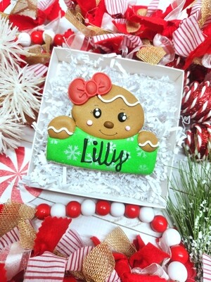 Gingerbread Boy/Girl Sugar Cookie Personalized Gingerbread Boy/Girl Sugar Cookie Personalized