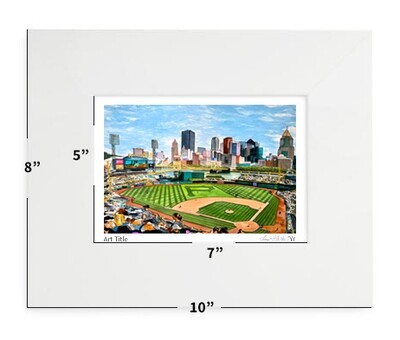 Pittsburgh, PA - PNC Park - 8"x10" - Matted Print - #lew