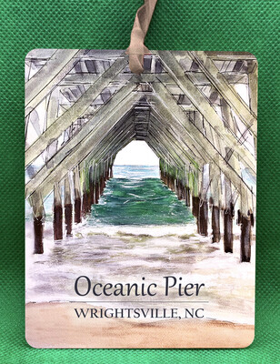 Wrightsville, NC - Ornament - Oceanic Pier - #lew