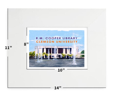 Clemson, SC - Clemson University - Cooper Library - 11”x 14" - Matted Print - #mindy