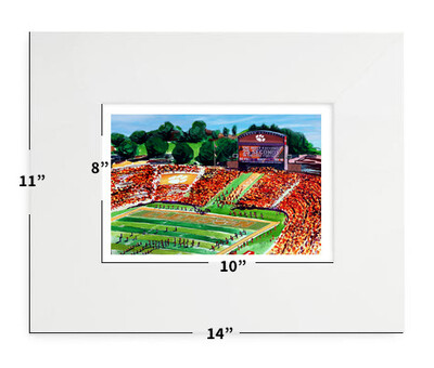 Clemson, SC - Clemson University - Clemson Memorial Stadium - 11”x14" - Matted Print - #mindy