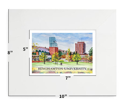Binghamton, NY - Binghamton University - 8”x10" - Matted Print - #solveig