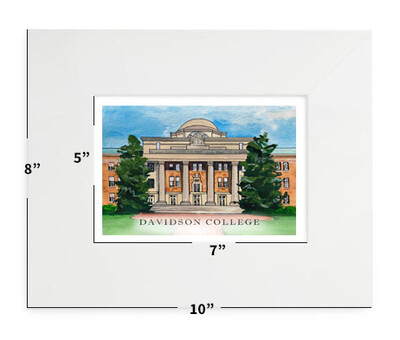 Davidson, NC - Davidson College - 8”x10" - Matted Print - #solveig