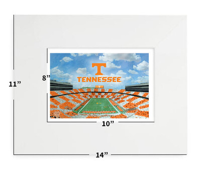 Knoxville, TN - University Of Tennessee - Neyland Stadium - 11”x14" - Matted Print - #ashley