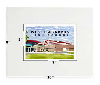 Concord, NC - West Cabarrus High School - 8”x10" - Matted Print - #lew