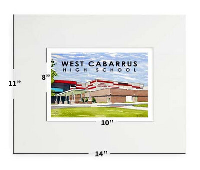 Concord, NC - West Cabarrus High School - 11”x14" - Matted Print - #lew