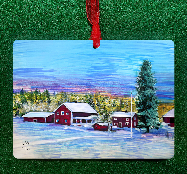 Scenes - Winter Farm - Ornament - #lew