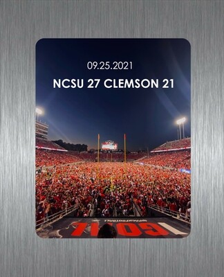 Raleigh, NC - NC State Beats Clemson - Magnet - #beats