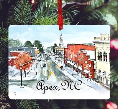 Apex, NC - Ornament - Snowy Day - #lew