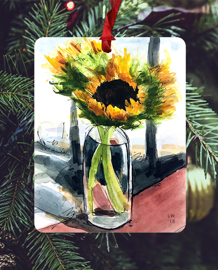 Flowers - Ornament - Winter Sunflowers - #lew - #wintersunflowers