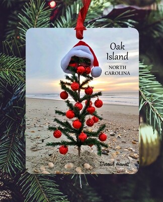 Oak Island, NC - Oak Island - Christmas Tree - Ornament - #terrah